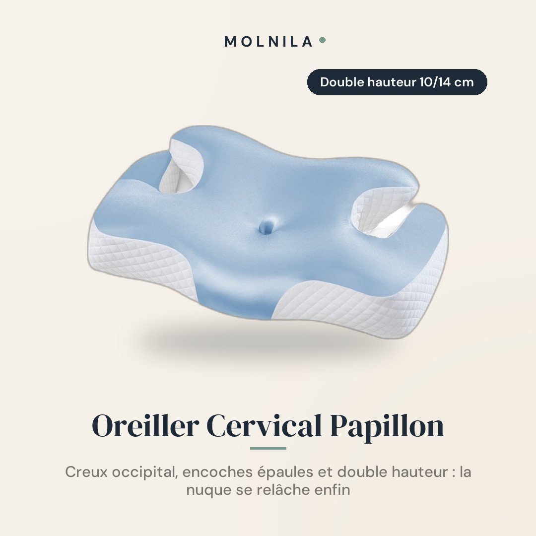 Oreiller Cervical Ergonomique à Mémoire de Forme