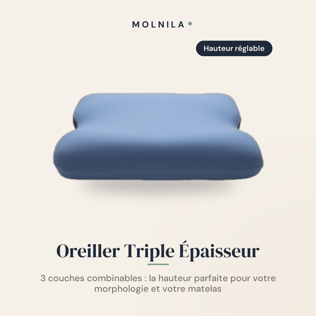 Oreiller Cervical Triple Épaisseur Réglable